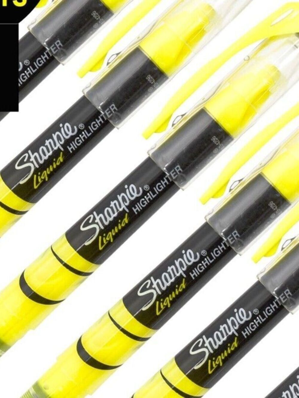 Sharpie 1754463 Liquid Highlighters, Fluorescent Yellow Ink, Pack of 5